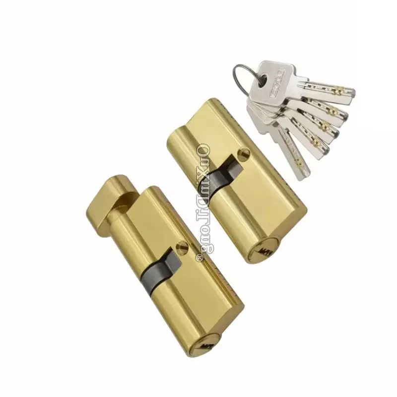 Brand New 1Piece Solid Brass European Mortise Door Lock Cylinder Gold Large Gourd Lock Core Lock Gall Repair Parts + 5 Keys 
Brand New 1Piece Solid Brass European Mortise Door Lock Cylinder Gold Large Gourd Lock Core Lock Gall Repair Parts + 5 Keys