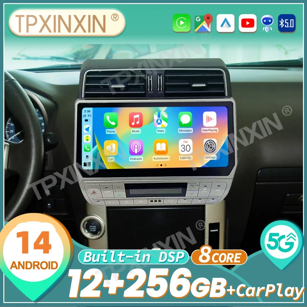 12.3 Inch For Toyota Land Cruiser Prado 2010~2017 Android Car Radio AC Automotive Multimedia Player GPS Navigation DSP Head Unit
12.3 Inch For Toyota Land Cruiser Prado 2010~2017 Android Car Radio AC Automotive Multimedia Player GPS Navigation DSP Head Unit