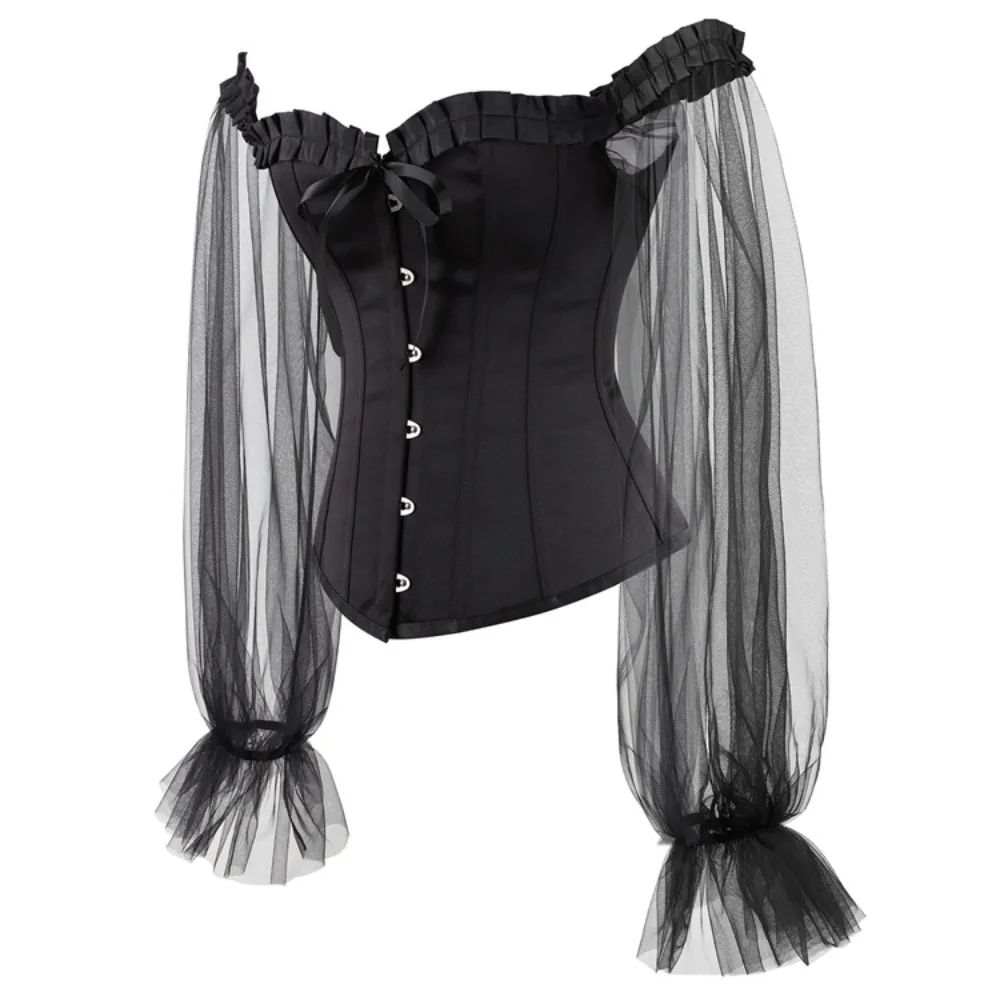 Women Sexy Strapless Off Shoulder Corset Extra Long Lantern Sleeves Overbust Corset Top Vintage Lace Satin Bustier Plus Size
Women Sexy Strapless Off Shoulder Corset Extra Long Lantern Sleeves Overbust Corset Top Vintage Lace Satin Bustier Plus Size