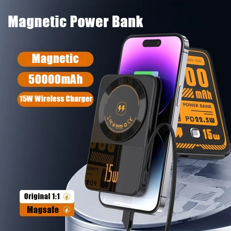 New Magnetic Power Bank Wireless Fast Charger Mobile Power Supply 50000mA Magsafe Battery Charger Case for iPhone Samsung Xiaomi
New Magnetic Power Bank Wireless Fast Charger Mobile Power Supply 50000mA Magsafe Battery Charger Case for iPhone Samsung Xiaomi