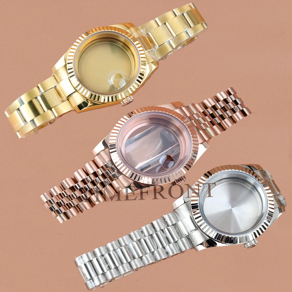 Rose-gold/Gold PVD 36MM 39MM NH35 Watch Case Solid Stainless Steel Bracelet Strap Fit DATEJUST NH35 NH36 Movement 28.5mm Dial
Rose-gold/Gold PVD 36MM 39MM NH35 Watch Case Solid Stainless Steel Bracelet Strap Fit DATEJUST NH35 NH36 Movement 28.5mm Dial