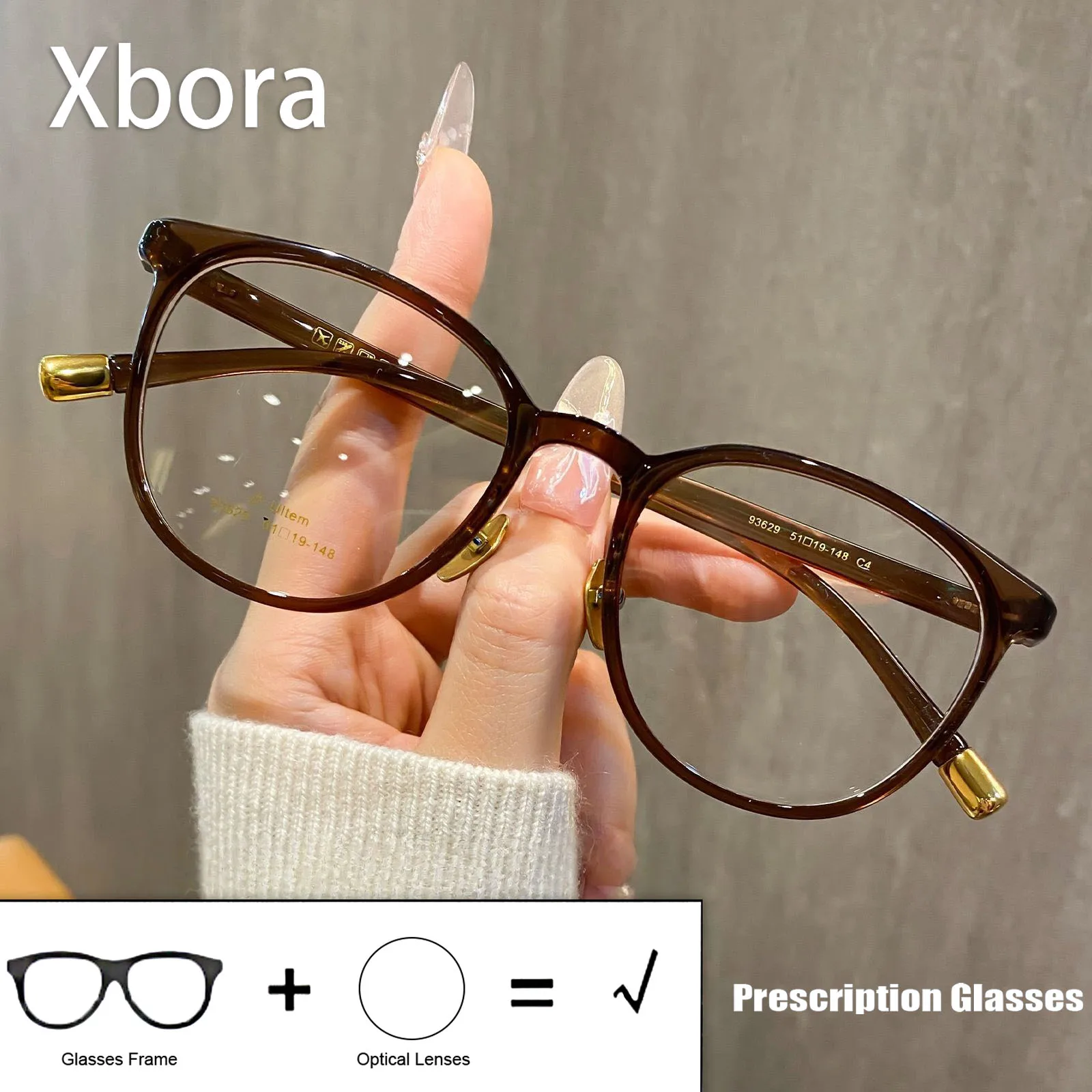 XBORA Hot Sale ultra light retro round small size TR90 frame fashionable casual high-quality optical prescription glasses 93629
XBORA Hot Sale ultra light retro round small size TR90 frame fashionable casual high-quality optical prescription glasses 93629
