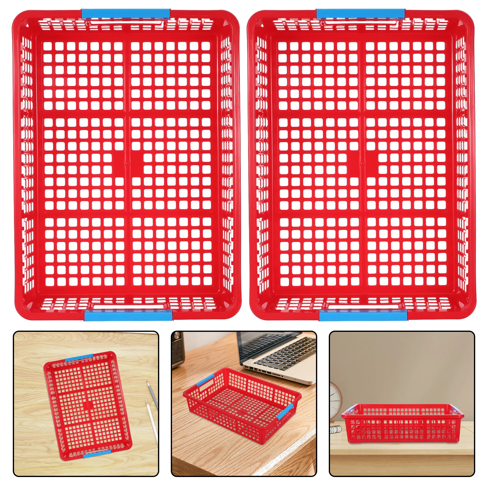 5Pcs Red Stackable Plastic Storage Basket for A4 Documents Desktop Paper Files Classroom Home Office Fruit Snack Food Storage
5Pcs Red Stackable Plastic Storage Basket for A4 Documents Desktop Paper Files Classroom Home Office Fruit Snack Food Storage