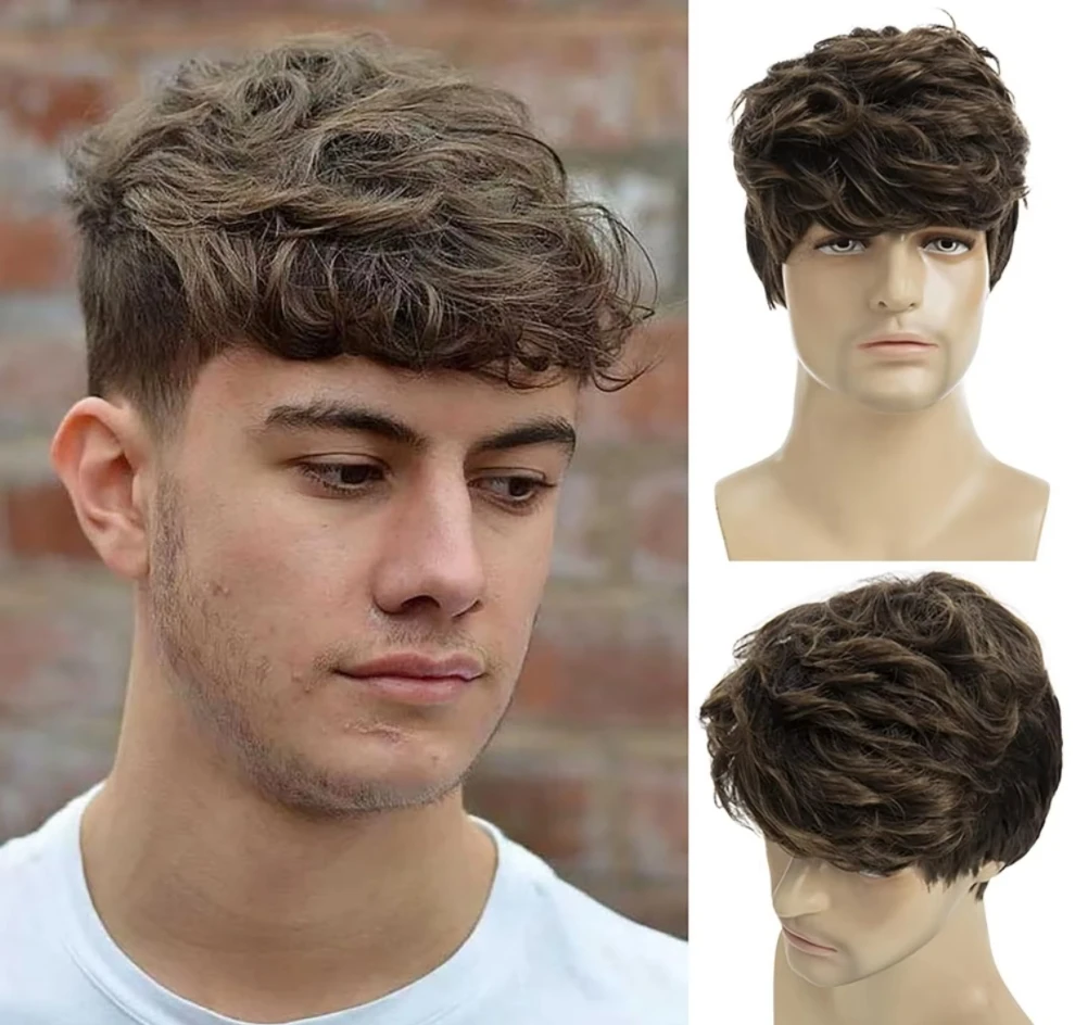 Short Pixie Cut Men's Wig Brown Layered Synthetic Wigs High Temperature Fiber for Male Daily Realistic Looking Fake Hair
Short Pixie Cut Men's Wig Brown Layered Synthetic Wigs High Temperature Fiber for Male Daily Realistic Looking Fake Hair