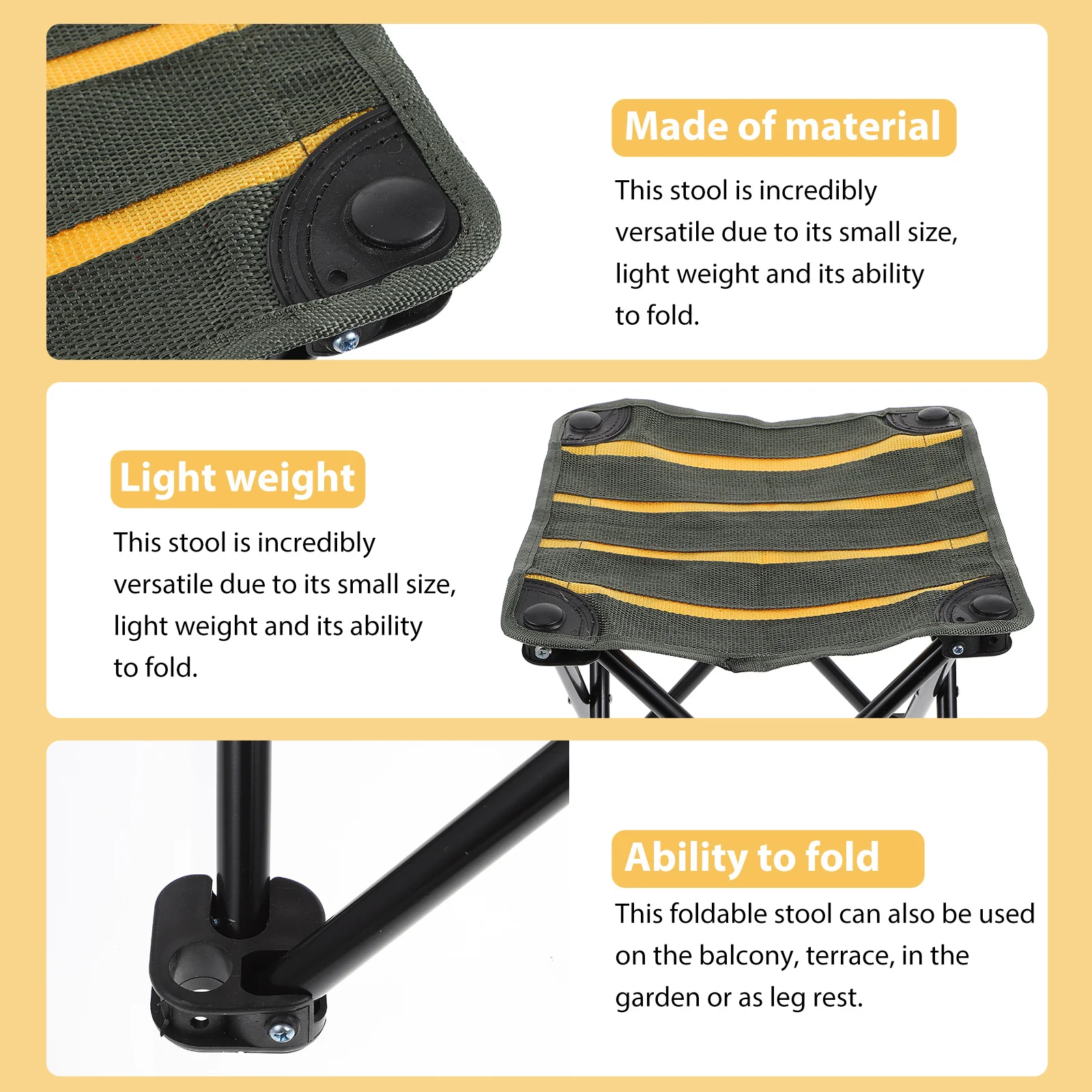 Foldable Fishing Stool Large Size 30x30x28cm Portable Camping Seat Lightweight Folding Chair Folding Chair
Foldable Fishing Stool Large Size 30x30x28cm Portable Camping Seat Lightweight Folding Chair Folding Chair