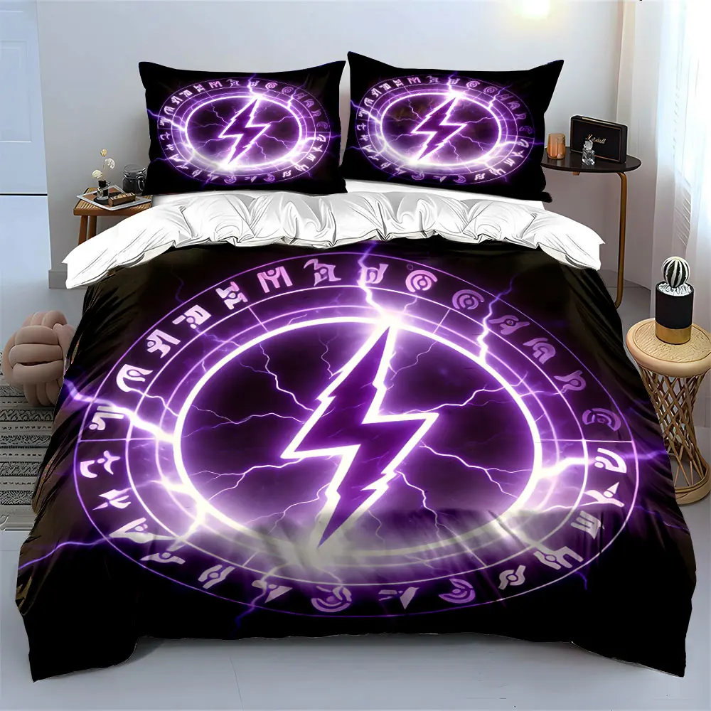 "Magical Symbol Lightning Decor Set" Soft Comfortable Duvet Cover Bedding Set Included 1*Duvet Cover & 2*Pillowcases, gift
"Magical Symbol Lightning Decor Set" Soft Comfortable Duvet Cover Bedding Set Included 1*Duvet Cover & 2*Pillowcases, gift