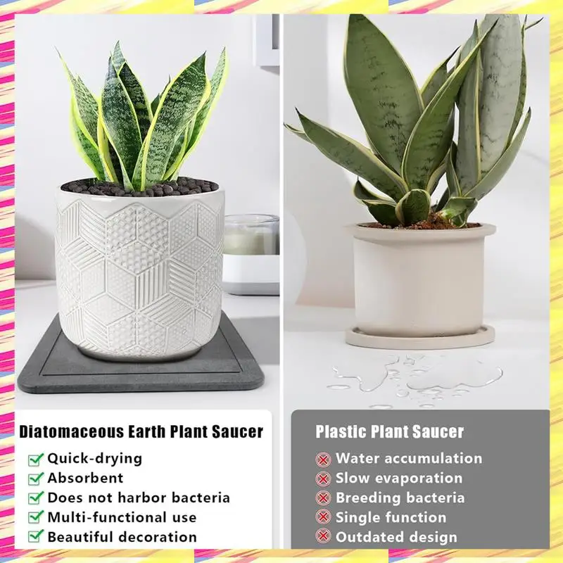 ABJJ Diatomaceous Earth Plant Tray Square Potted Dripping Stone Tray Absorbent Countertop Drain Pad Hard Board Pad
ABJJ Diatomaceous Earth Plant Tray Square Potted Dripping Stone Tray Absorbent Countertop Drain Pad Hard Board Pad