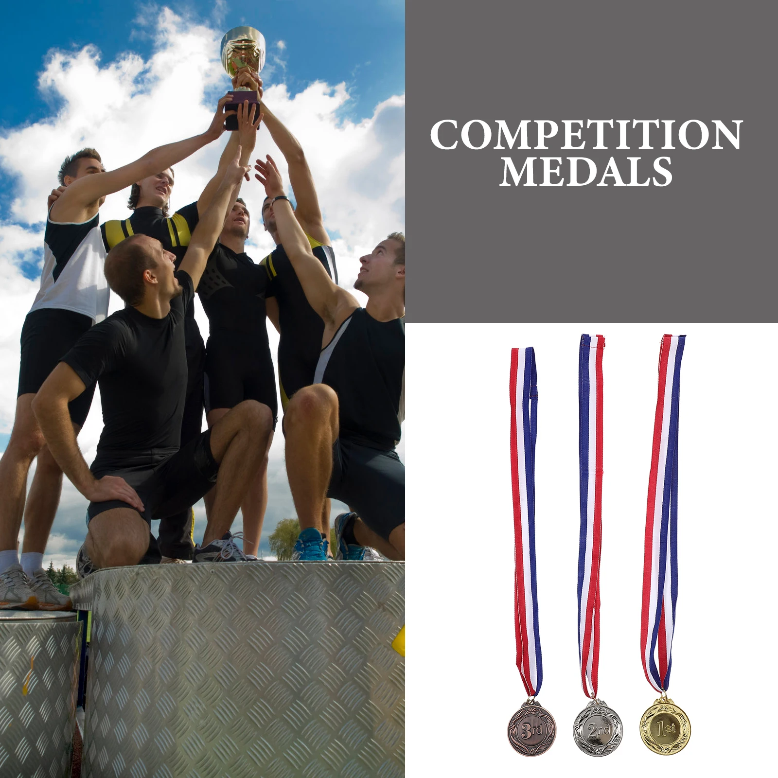6 Pcs Medals Award Soccer Students Rewards Design Practical Collection Zinc Alloy Polyester Long Time
6 Pcs Medals Award Soccer Students Rewards Design Practical Collection Zinc Alloy Polyester Long Time