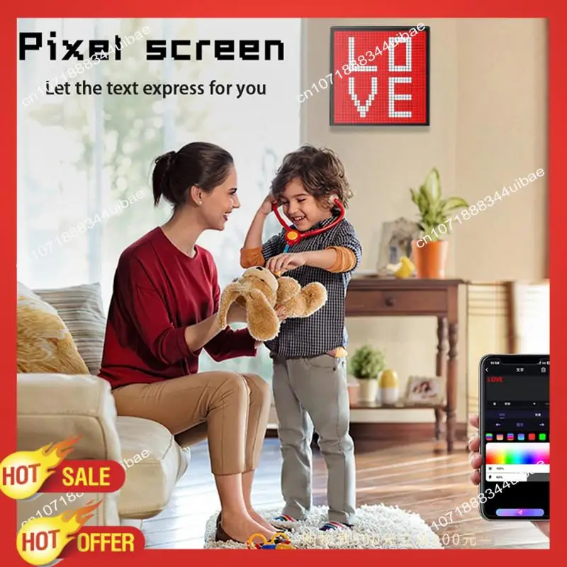 B47C LED Pixel APP Cellphone Control Display 32X32 Programmable Night Light LED Screen Pixel Screen Bedside Light US Plug
B47C LED Pixel APP Cellphone Control Display 32X32 Programmable Night Light LED Screen Pixel Screen Bedside Light US Plug