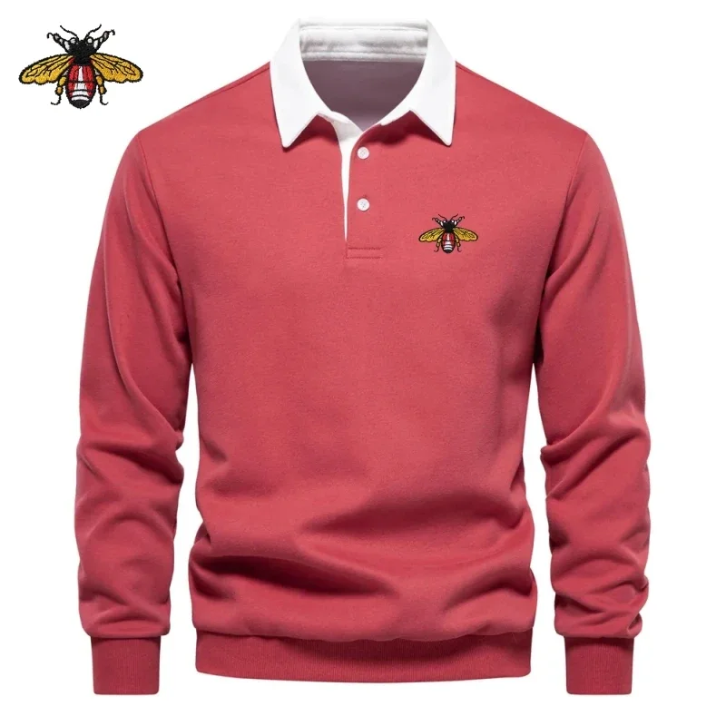 New Men's High-quality Embroidered Pure Cotton Long Sleeved Polo Shirt, Luxurious, Fashionable, Casual, Comfortable and Versatil
New Men's High-quality Embroidered Pure Cotton Long Sleeved Polo Shirt, Luxurious, Fashionable, Casual, Comfortable and Versatil