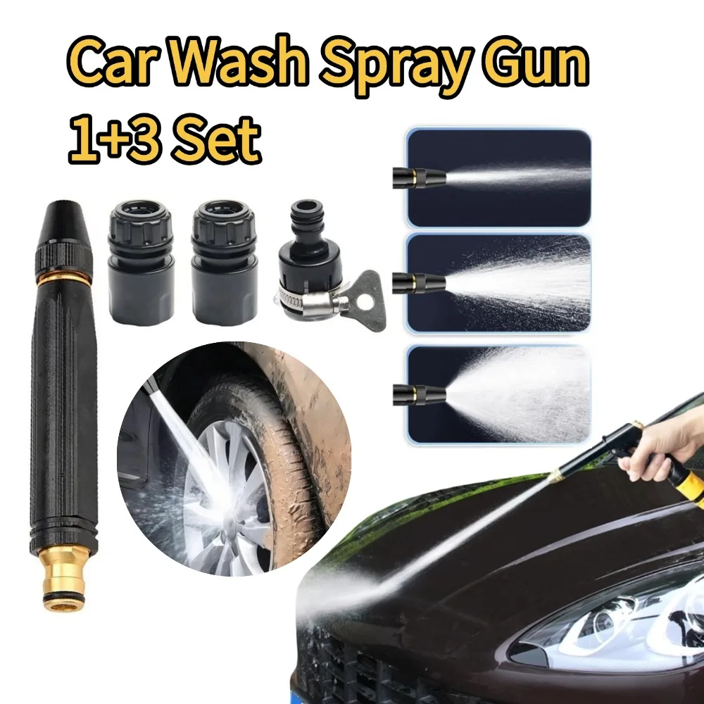 4PCS Car Wash Spray Gun Set High Pressure Metal Straight Nozzles Adjustable Water Hose Connectors Garden Car Washing Tool
4PCS Car Wash Spray Gun Set High Pressure Metal Straight Nozzles Adjustable Water Hose Connectors Garden Car Washing Tool