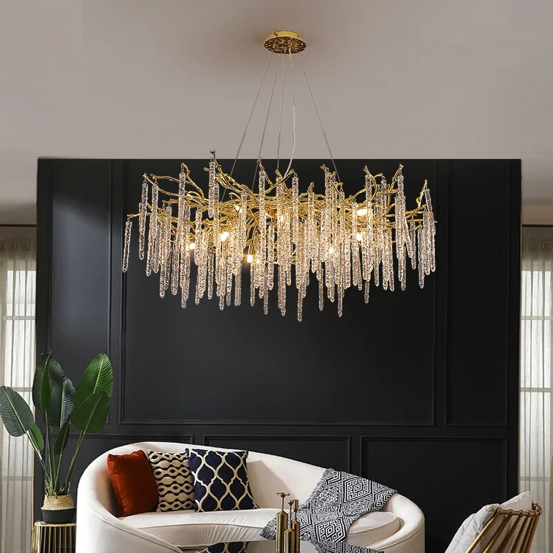 New crystal chandelier luxury living room lighting villa decorative chandelier can be customized
New crystal chandelier luxury living room lighting villa decorative chandelier can be customized