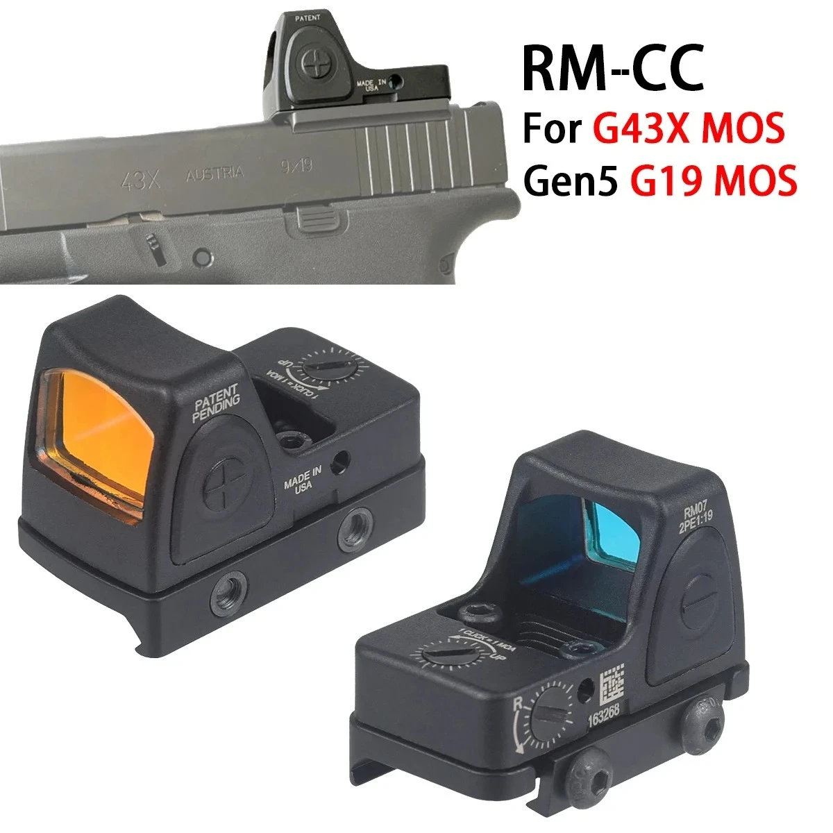 R-CC Compact Pistol Red Dot Sights 3.25 MOA Collimator Reflex Sight Airsoft Gun Scope for G43X Mos G43X G19 Mos M&P Shield
R-CC Compact Pistol Red Dot Sights 3.25 MOA Collimator Reflex Sight Airsoft Gun Scope for G43X Mos G43X G19 Mos M&P Shield
