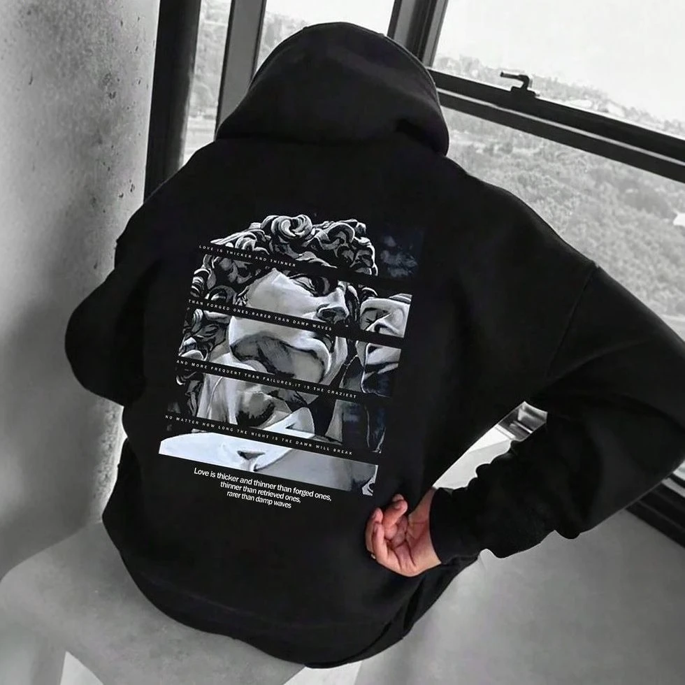 New Trend Street Premium Retro Art Pattern Printed Hooded Warm Windproof Sweater Men's and Women's Versatile Pullover 
New Trend Street Premium Retro Art Pattern Printed Hooded Warm Windproof Sweater Men's and Women's Versatile Pullover