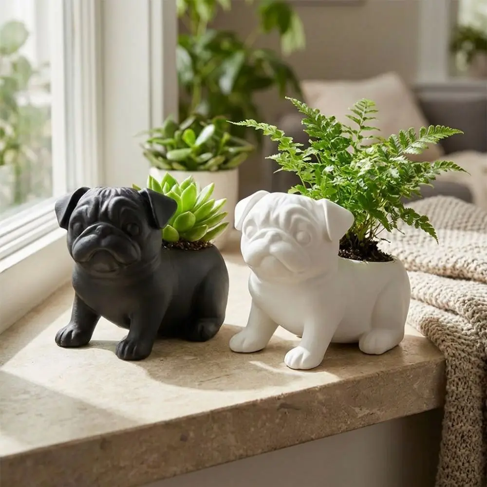 Creative 3D Printed Pug Shaped Planter Pot Plastic Minimalist Animal Shaped Pot Funny Handmade Storage Flower Pot Indoor Outdoor
Creative 3D Printed Pug Shaped Planter Pot Plastic Minimalist Animal Shaped Pot Funny Handmade Storage Flower Pot Indoor Outdoor