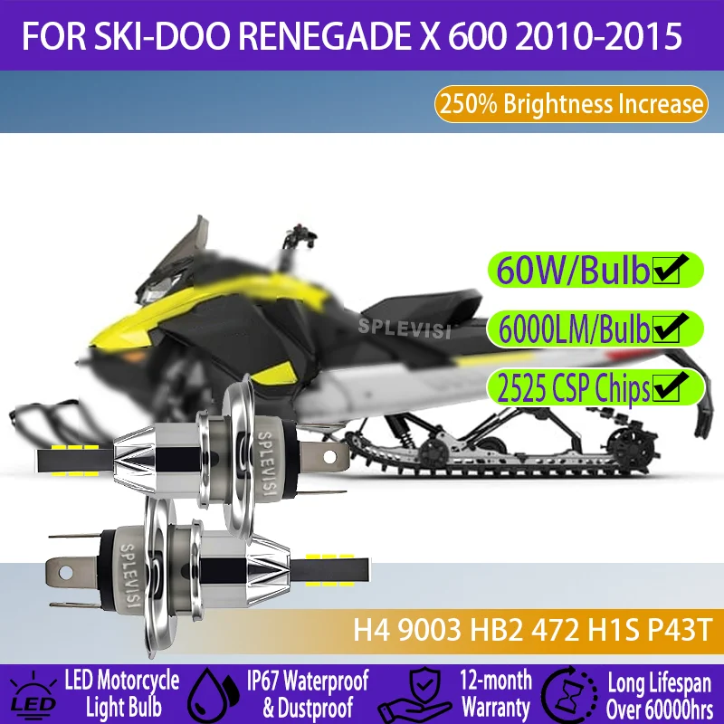 1/2pcs IP67 Quick Connect H4 LED Motorcycle Light -40 ° C + 85 ° C For Ski-Doo Renegade X 600 2010 2011 2012 2013 2014 2015
1/2pcs IP67 Quick Connect H4 LED Motorcycle Light -40 ° C + 85 ° C For Ski-Doo Renegade X 600 2010 2011 2012 2013 2014 2015