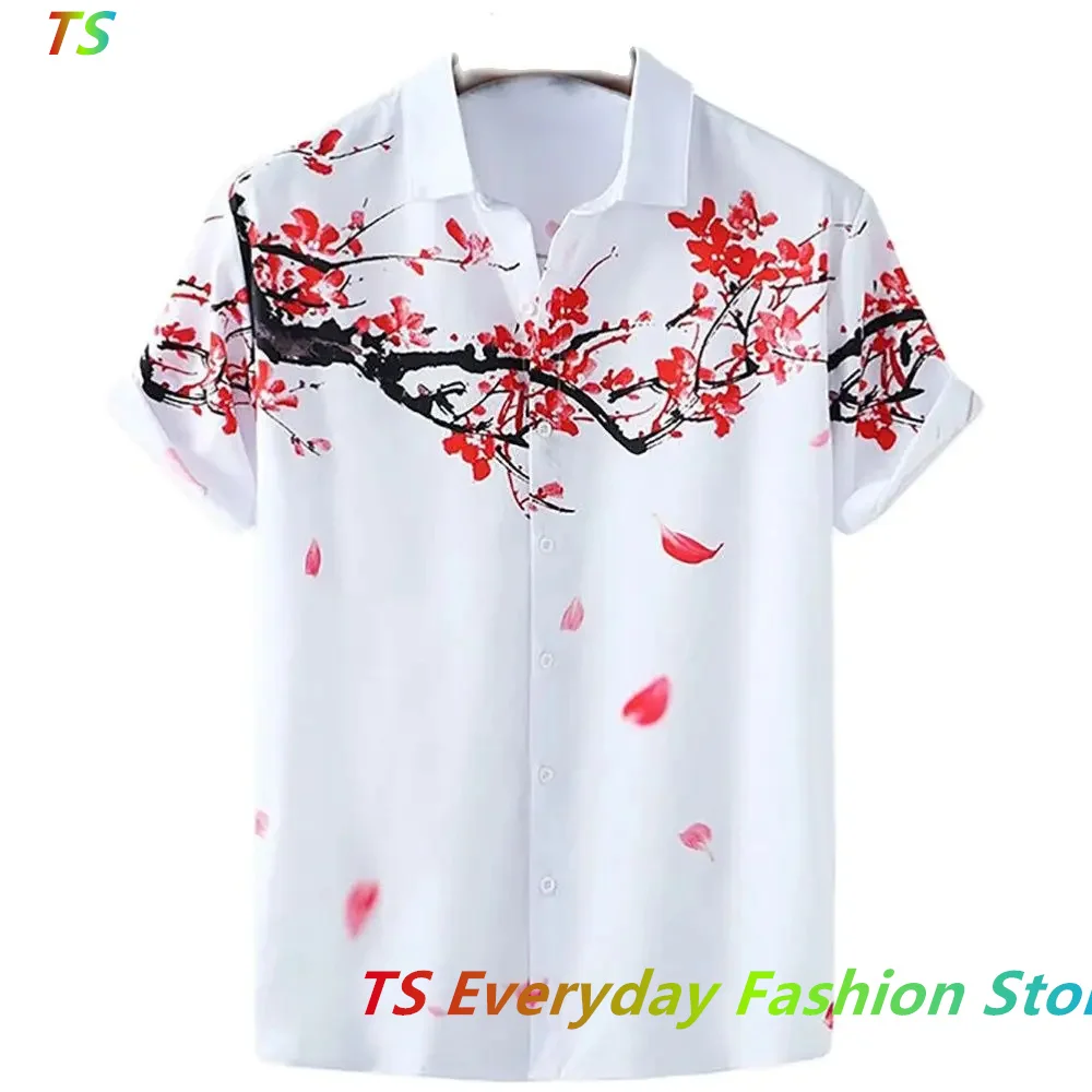 Summer Men's Floral Chinese Style Shirt Short Sleeve Hawaiian Shirts For Men Quick Dry Tops Tee Shirt Camisa Men's Clothing
Summer Men's Floral Chinese Style Shirt Short Sleeve Hawaiian Shirts For Men Quick Dry Tops Tee Shirt Camisa Men's Clothing