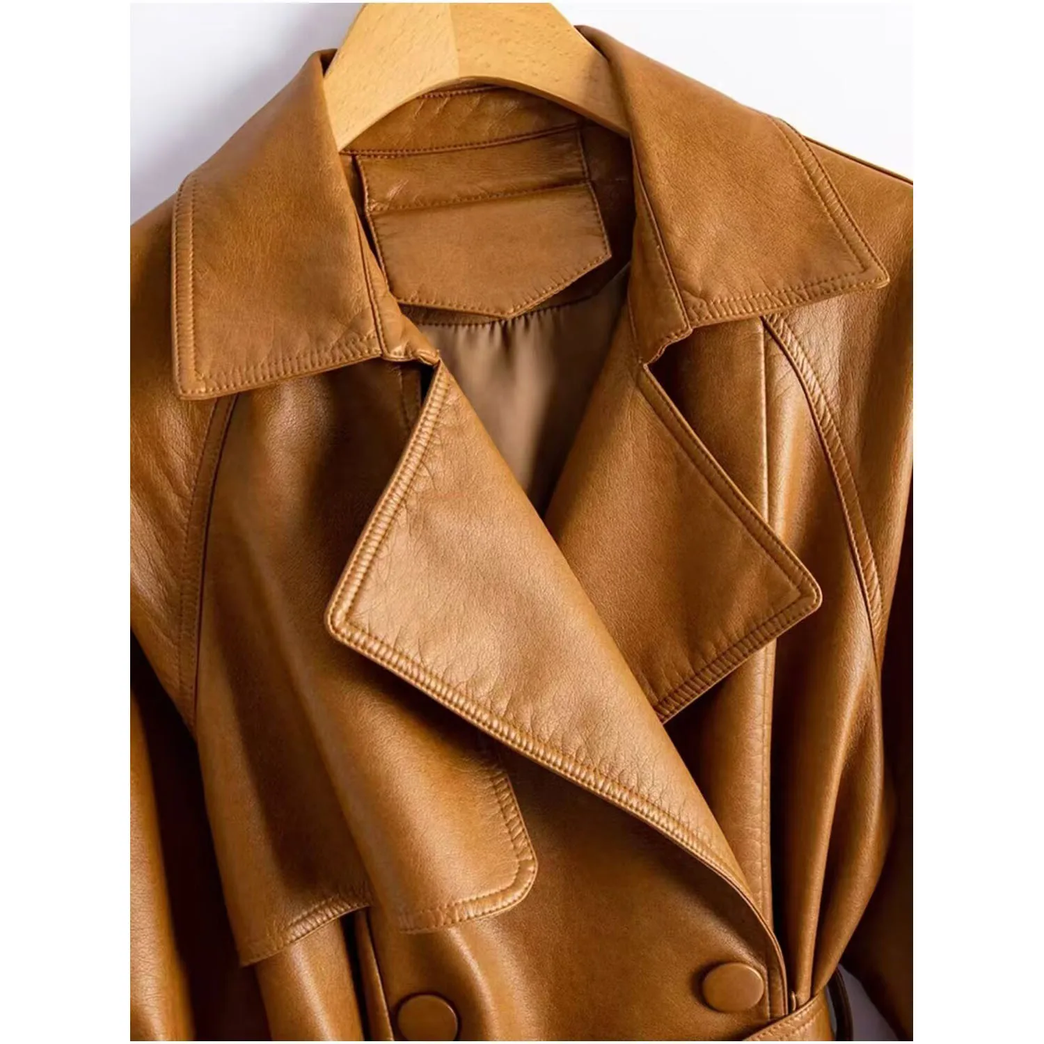 4XL Large Size Women Casual Leather Jacket New Spring Autumn Slim Belt Fashion Leather Windbreaker Ladies Korean Faux Overcoat
4XL Large Size Women Casual Leather Jacket New Spring Autumn Slim Belt Fashion Leather Windbreaker Ladies Korean Faux Overcoat