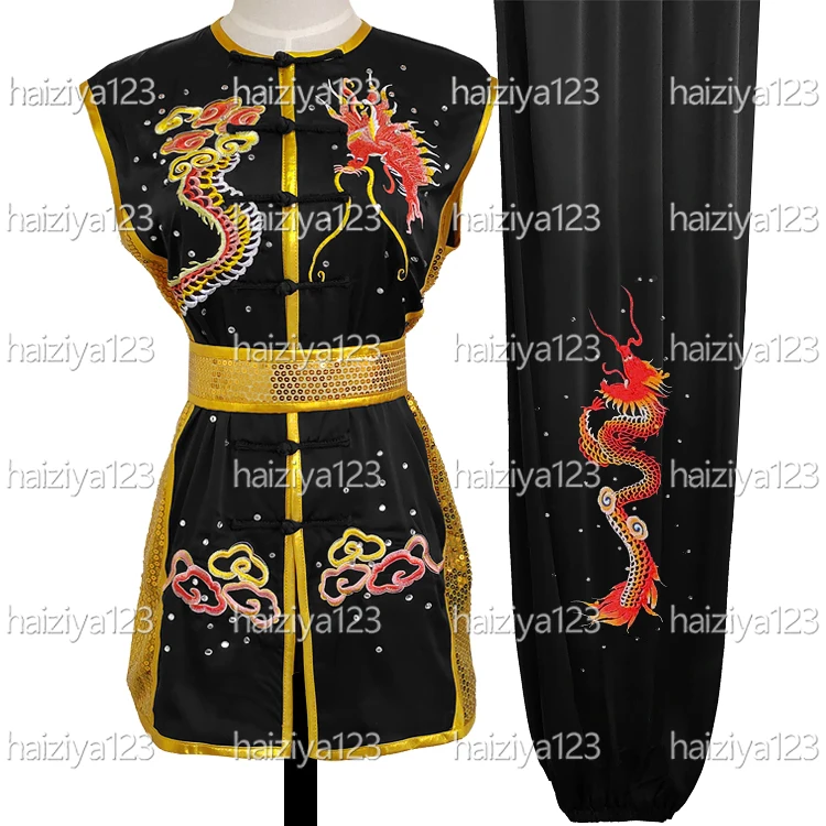 Embroidered dragon Wushu uniform Kungfu clothes Martial arts suit Nanquan Changquan garment for men women girl boy kids adults
Embroidered dragon Wushu uniform Kungfu clothes Martial arts suit Nanquan Changquan garment for men women girl boy kids adults