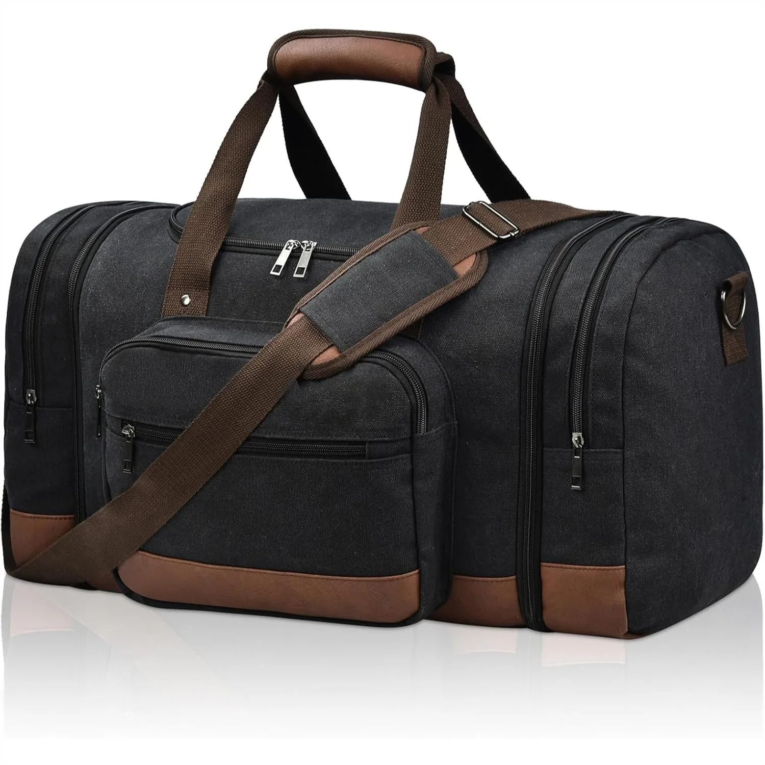 Canvas Duffle Bag for Travel with Trolley Sleeve, 50L Expandable Carry On for Men Women, Overnight Weekend Gym Bag
Canvas Duffle Bag for Travel with Trolley Sleeve, 50L Expandable Carry On for Men Women, Overnight Weekend Gym Bag