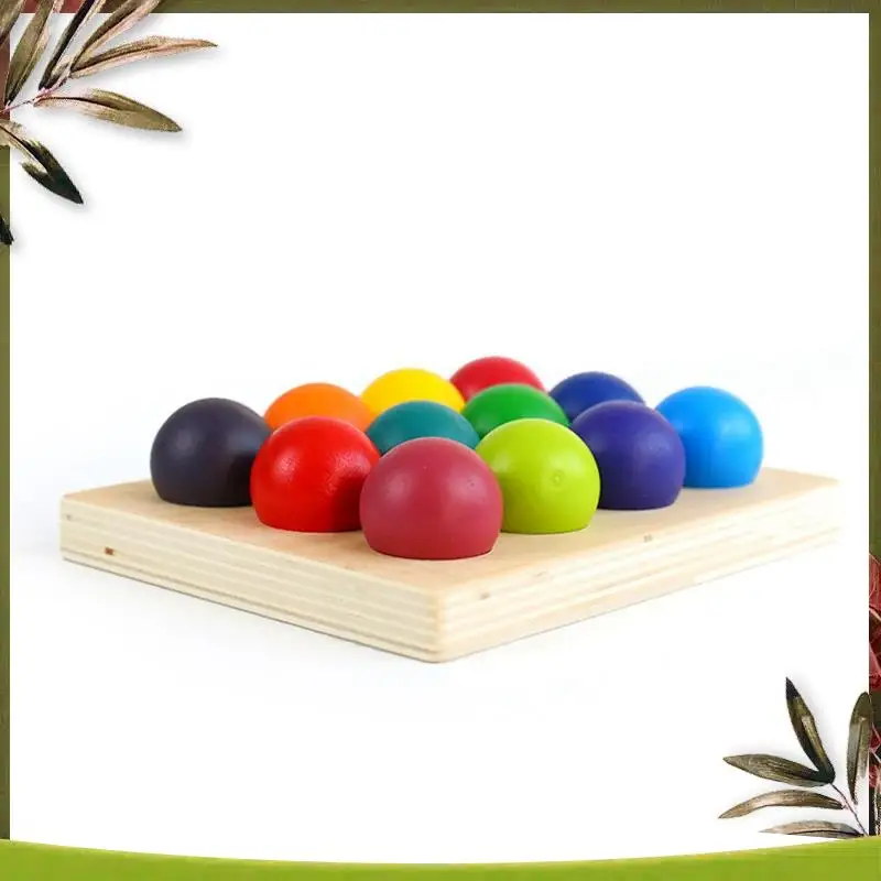 ABOU-Wooden Rainbow Matching Ball With Tray, Color Sorting Board, Educational Toy Montessori Toy For Children Birthday Gift Dura
ABOU-Wooden Rainbow Matching Ball With Tray, Color Sorting Board, Educational Toy Montessori Toy For Children Birthday Gift Dura