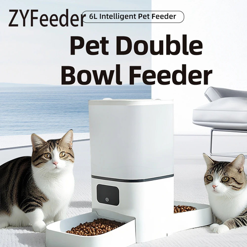 6L Double Bowl Tuya Smart WIFi Pet Feeder Automatic Cat Dog Slow Food Machine With Timed Quantitative Food Dispenser Bow
6L Double Bowl Tuya Smart WIFi Pet Feeder Automatic Cat Dog Slow Food Machine With Timed Quantitative Food Dispenser Bow