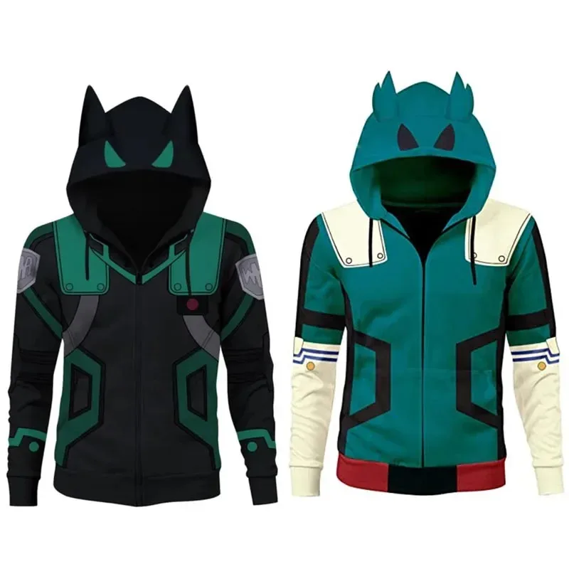 My Hero Academia Jacket for Boys MHA Hoodie Sweatshirt Izuku Midoriya Deku Ears Cosplay Costume Anime Hooded Halloween Men Coat
My Hero Academia Jacket for Boys MHA Hoodie Sweatshirt Izuku Midoriya Deku Ears Cosplay Costume Anime Hooded Halloween Men Coat