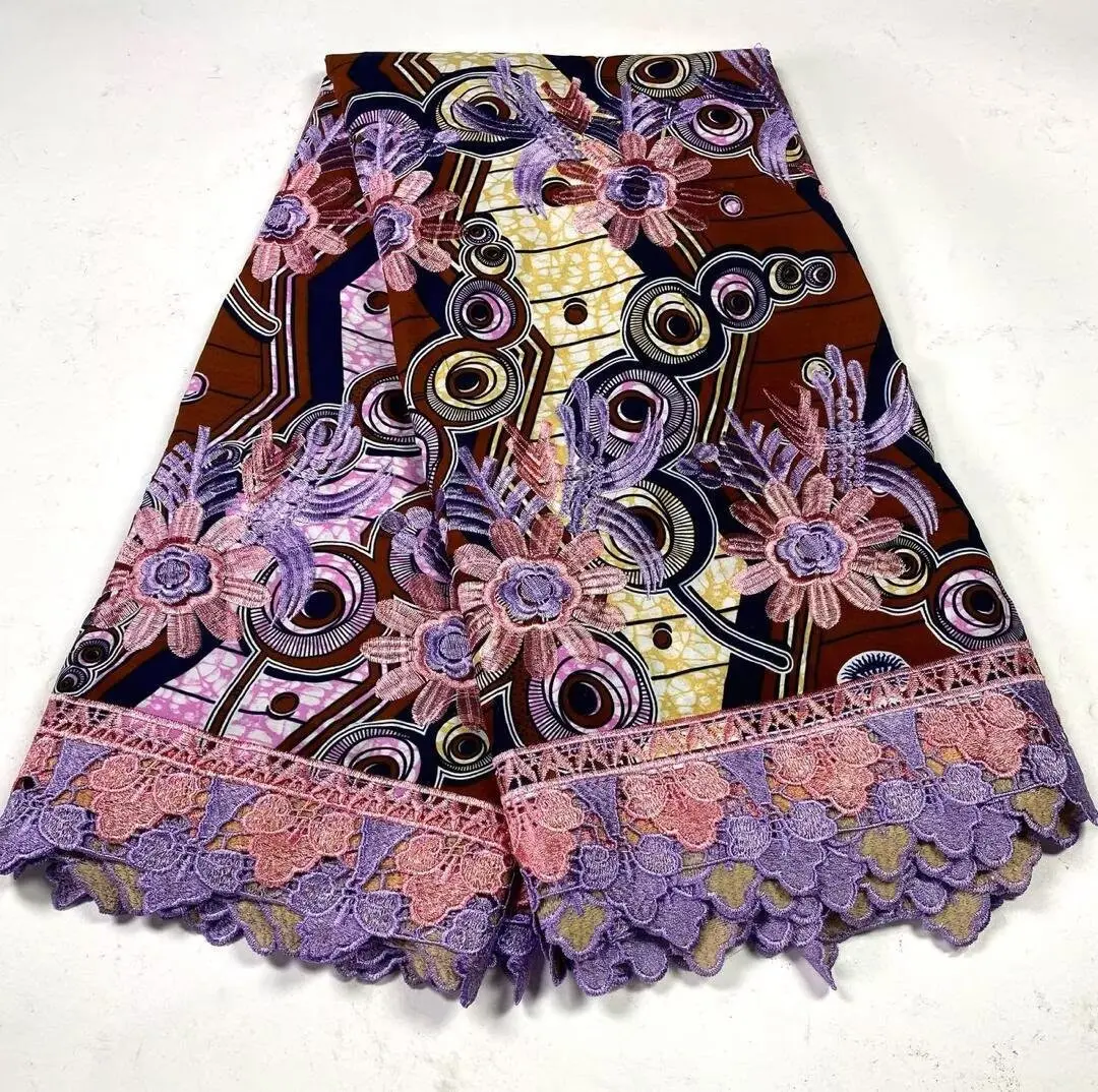 2025 Latest Design 6Yards African Ankara Wax Lace Fabric Nigerian 100% Cotton Wax Print Fabric Guipure Lace With Wax Fabric 1069
2025 Latest Design 6Yards African Ankara Wax Lace Fabric Nigerian 100% Cotton Wax Print Fabric Guipure Lace With Wax Fabric 1069