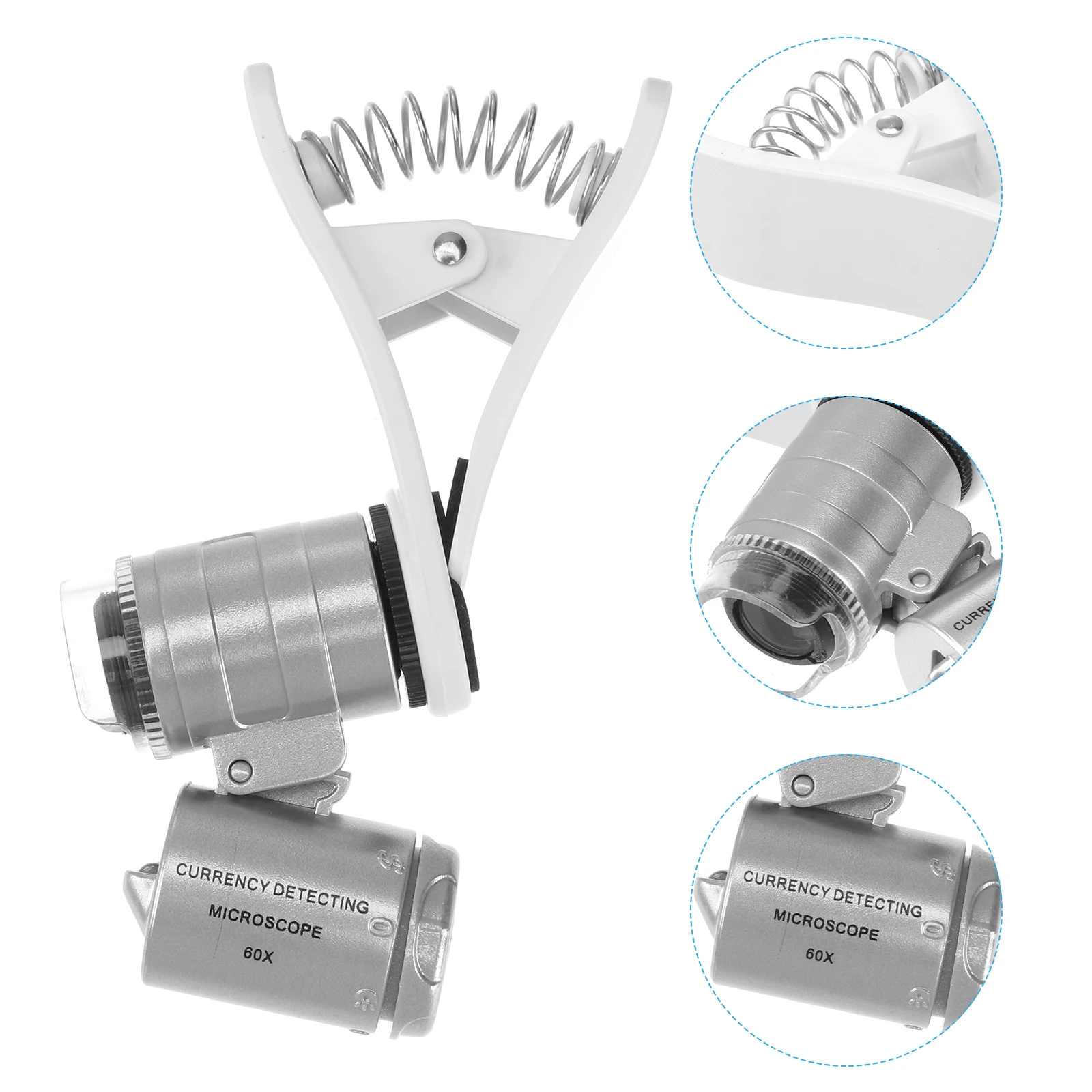 60X Microscope Magnify Lens Universal Phones Portable Zoom Magnifier Clip Phone Microscope Instrument
60X Microscope Magnify Lens Universal Phones Portable Zoom Magnifier Clip Phone Microscope Instrument