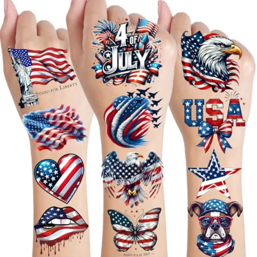 49 Sheets 4th Of July Tattoos Independence Day Patriotic Temporary Tattoos For American Labor Veterans Memorial Day Decoration,
49 Sheets 4th Of July Tattoos Independence Day Patriotic Temporary Tattoos For American Labor Veterans Memorial Day Decoration,