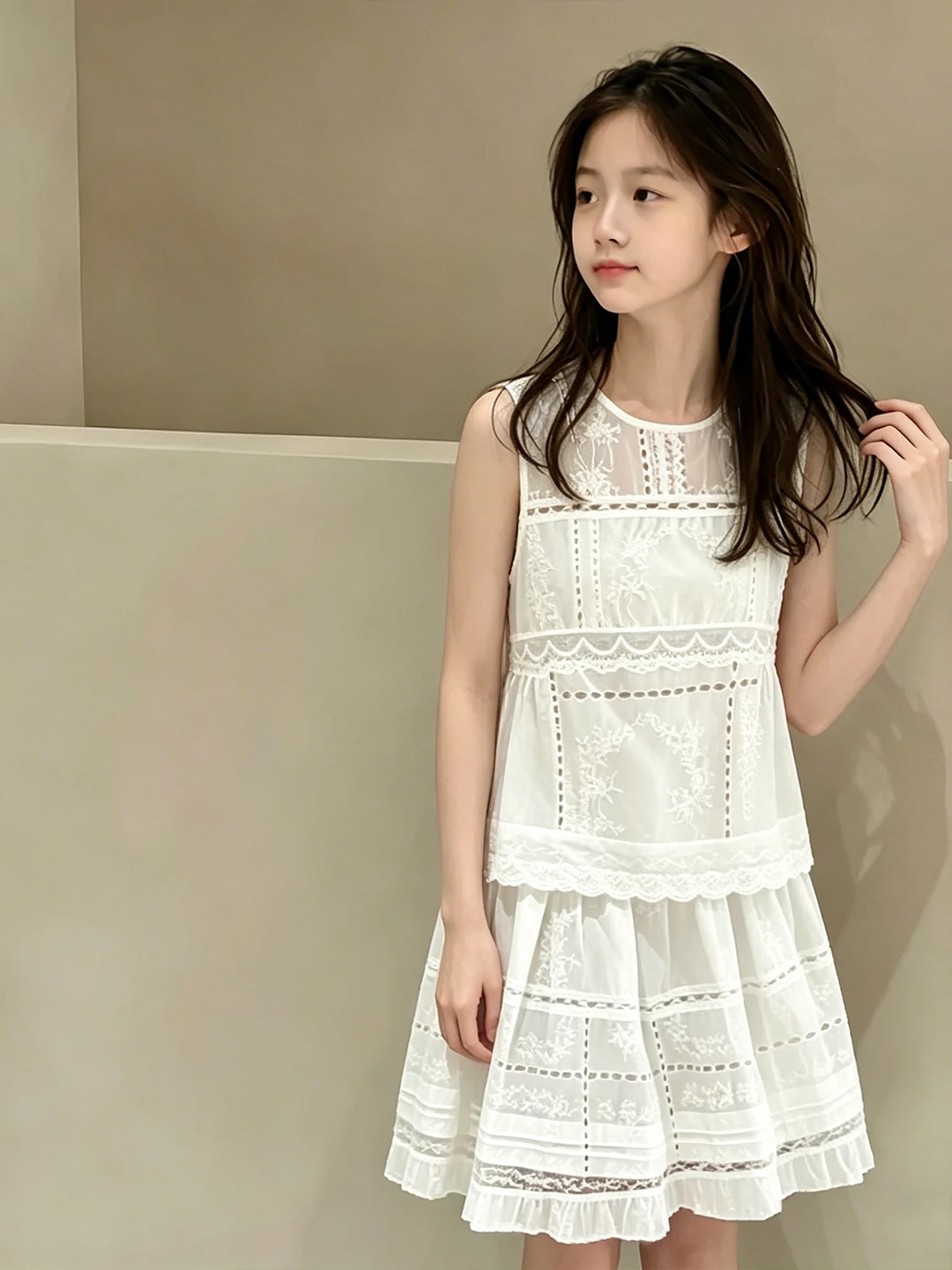 Girls Summer Outfit Set White Vest And Skirt Sweet Two-Piece Casual Style Breathable Comfortable Fashionable Children's Clothing
Girls Summer Outfit Set White Vest And Skirt Sweet Two-Piece Casual Style Breathable Comfortable Fashionable Children's Clothing