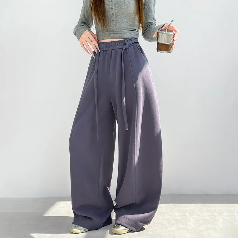 High Waist Wide Leg Pumpkin Pants Women's Casual Loose Comfortable Drawstring Trousers Autumn 2025 New Style Lazy Feelings
High Waist Wide Leg Pumpkin Pants Women's Casual Loose Comfortable Drawstring Trousers Autumn 2025 New Style Lazy Feelings
