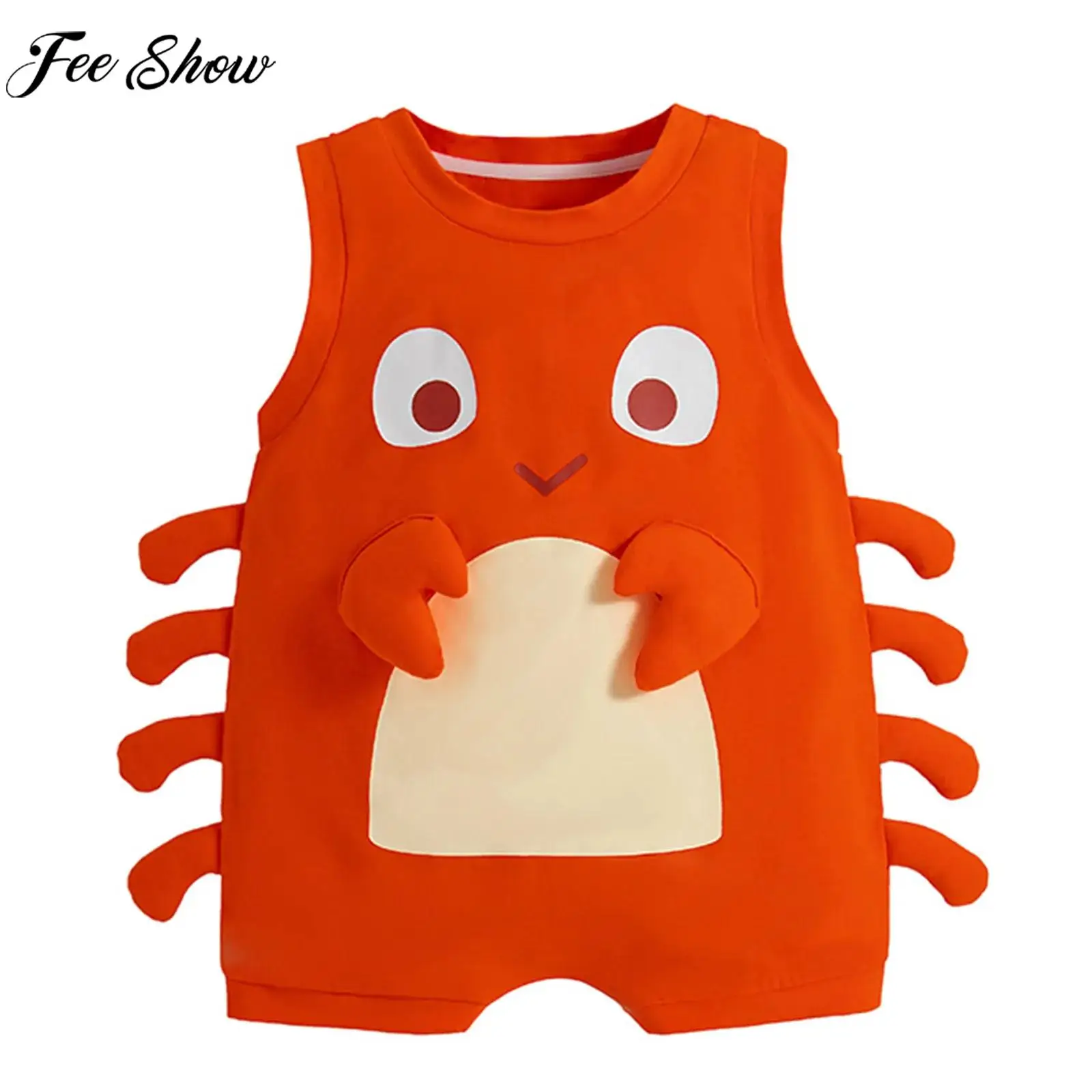 Baby Summer Casual Cute Crab-Shaped Romper Sleeveless Crab Bodysuit for Halloween Photography Theme Party Holiday Home Wear
Baby Summer Casual Cute Crab-Shaped Romper Sleeveless Crab Bodysuit for Halloween Photography Theme Party Holiday Home Wear