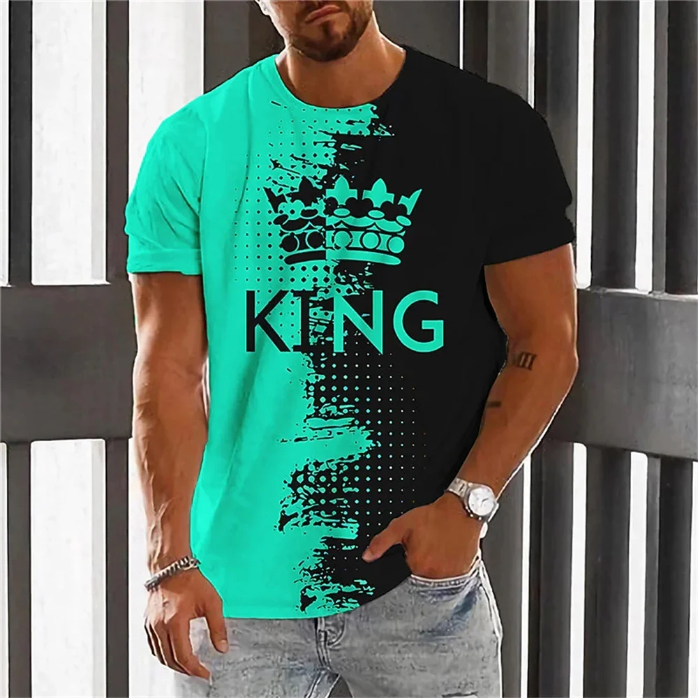 Summer Men 3D King Printing T-Shirt Short Sleeve Clothing Male Casual Streetwear Fashion Trend Outdoor Tees&Tops
Summer Men 3D King Printing T-Shirt Short Sleeve Clothing Male Casual Streetwear Fashion Trend Outdoor Tees&Tops