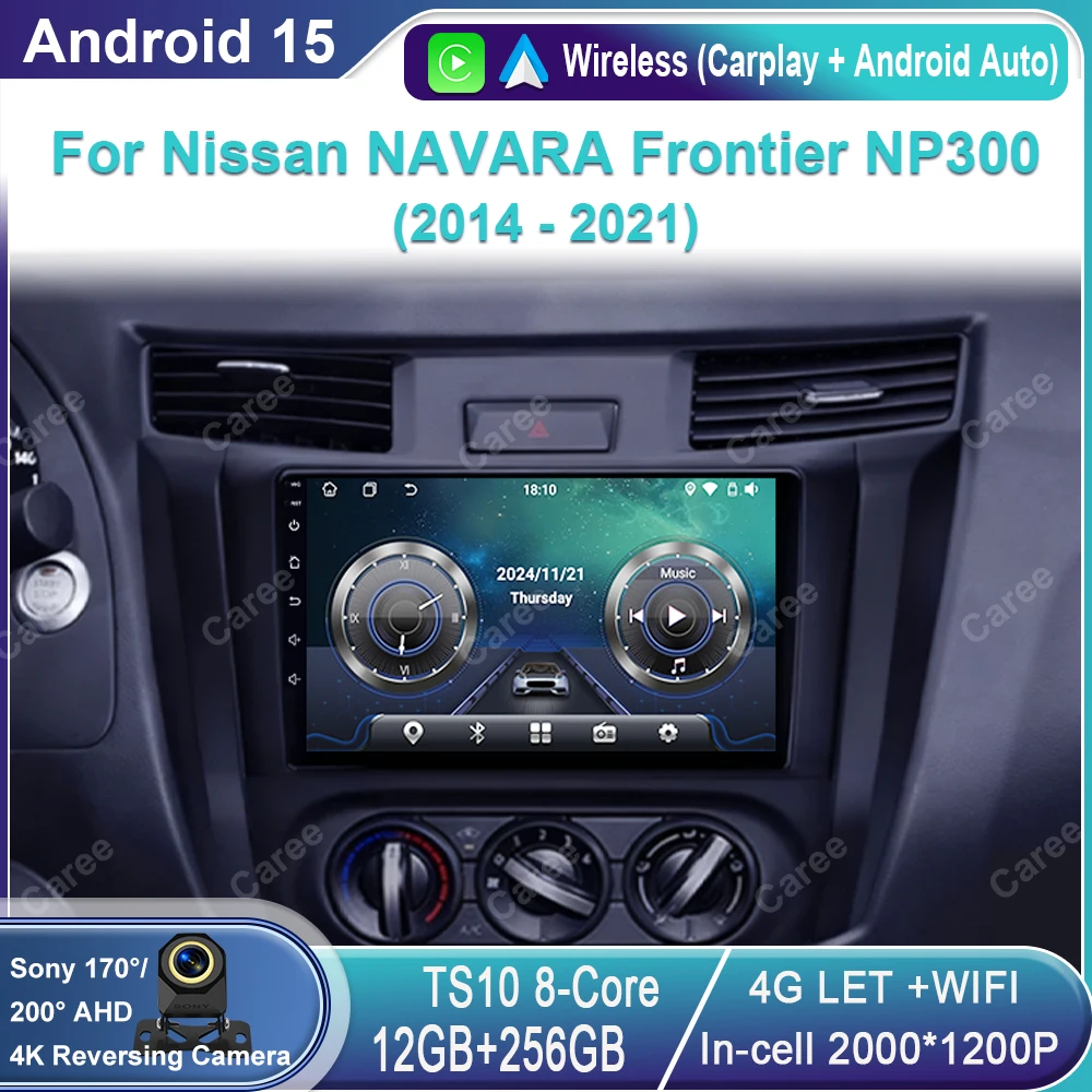 Android 15 Car Radio Carplay Auto For Nissan NAVARA Frontier NP300 2014 - 2021 Multimedia 4G GPS Video Player Stereo Head Unit
Android 15 Car Radio Carplay Auto For Nissan NAVARA Frontier NP300 2014 - 2021 Multimedia 4G GPS Video Player Stereo Head Unit