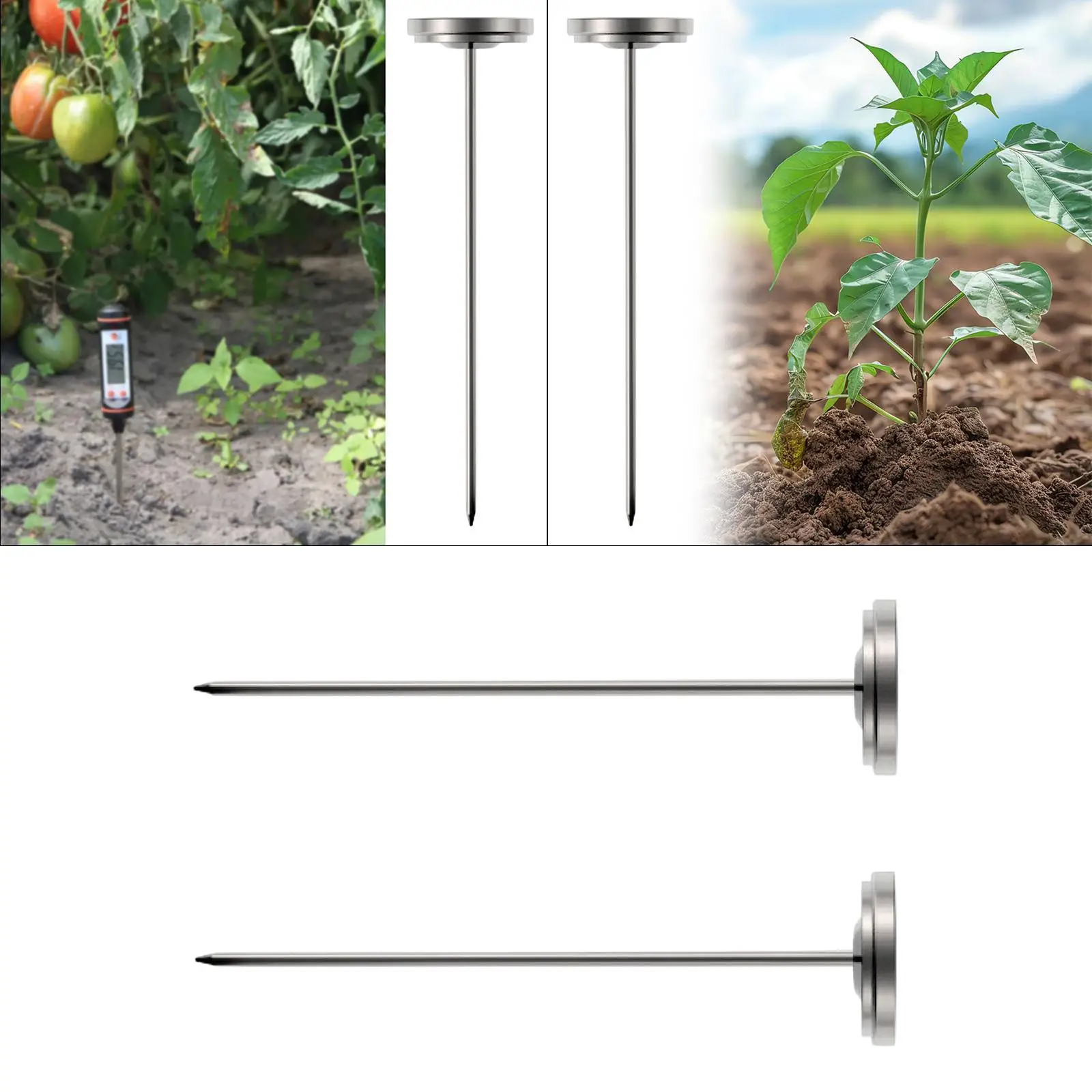 Compost Soil Thermometer Stainless Steel Dial Display 200mm Stem Gardening Tool Professional for Outdoor Planting, Composting
Compost Soil Thermometer Stainless Steel Dial Display 200mm Stem Gardening Tool Professional for Outdoor Planting, Composting