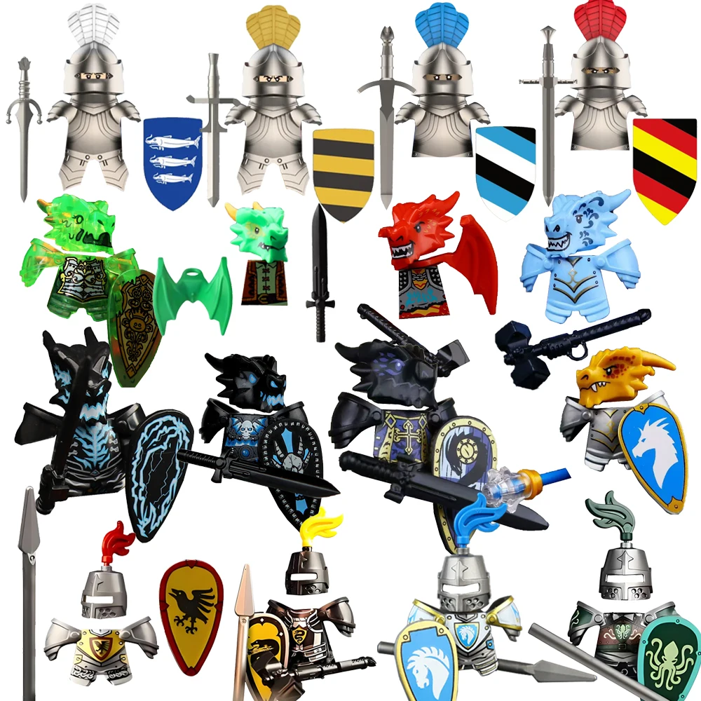 Medieval Castle Dragon Knight Building Block Movie Figure Accessories Armor Vest Helmet Shield Army Pegasus Brick Toy Gifts S012
Medieval Castle Dragon Knight Building Block Movie Figure Accessories Armor Vest Helmet Shield Army Pegasus Brick Toy Gifts S012