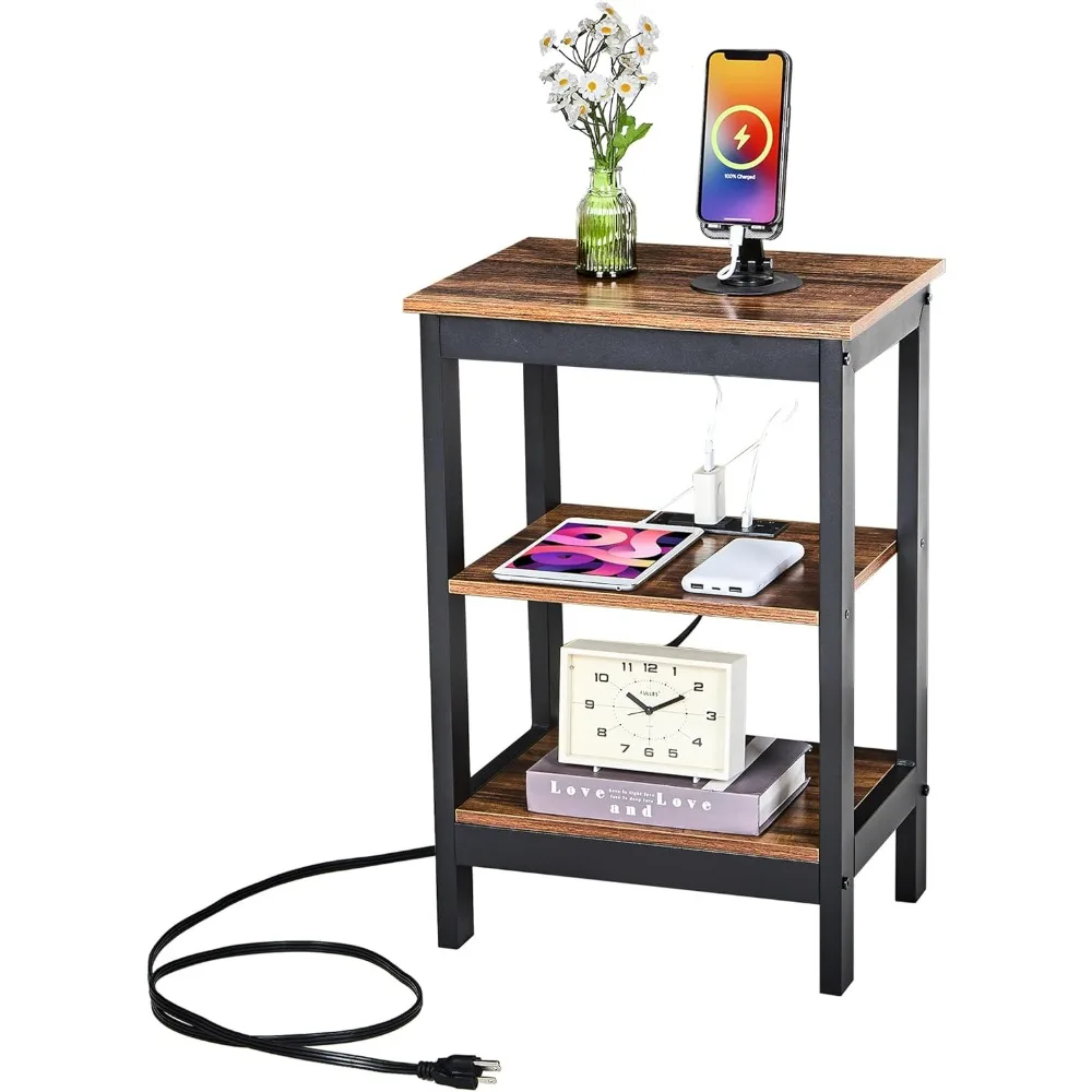 Modern Nightstands with Charging Station,Side End Table Night Stand with Storage Shelf for Small Spaces
Modern Nightstands with Charging Station,Side End Table Night Stand with Storage Shelf for Small Spaces