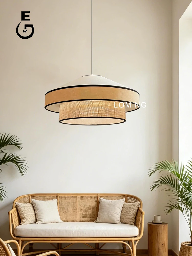 GEW Japanese Wabi Sabi Pendant Lamp Natural Raffia Cloth Shade E27 Hanging Light for Kitchen Restaurant Living Room Ceiling Lamp
GEW Japanese Wabi Sabi Pendant Lamp Natural Raffia Cloth Shade E27 Hanging Light for Kitchen Restaurant Living Room Ceiling Lamp
