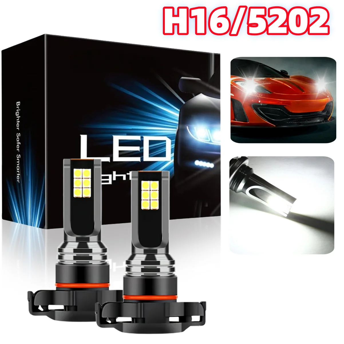 2pcs 5202/H16 LED Fog Light Bulbs, Fit for Chevrolet Silverado 1500 2500HD 2007-2015, 6000K Cool White
2pcs 5202/H16 LED Fog Light Bulbs, Fit for Chevrolet Silverado 1500 2500HD 2007-2015, 6000K Cool White
