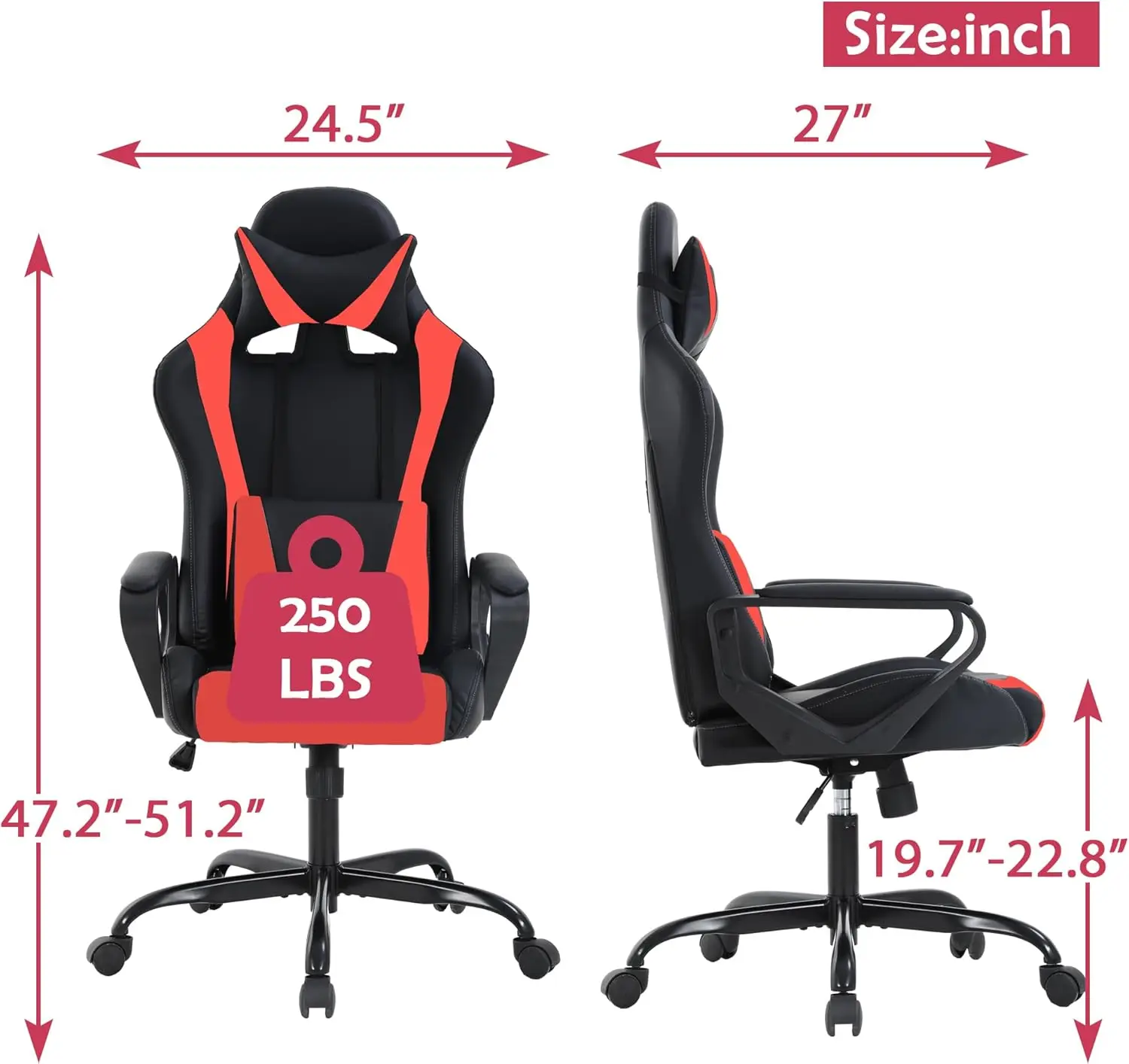 Video Game Chair Gaming Chair Computer High Back Office Desk Chair With Lumbar Support Adjustable Swivel Reclining Rolling Pu
Video Game Chair Gaming Chair Computer High Back Office Desk Chair With Lumbar Support Adjustable Swivel Reclining Rolling Pu