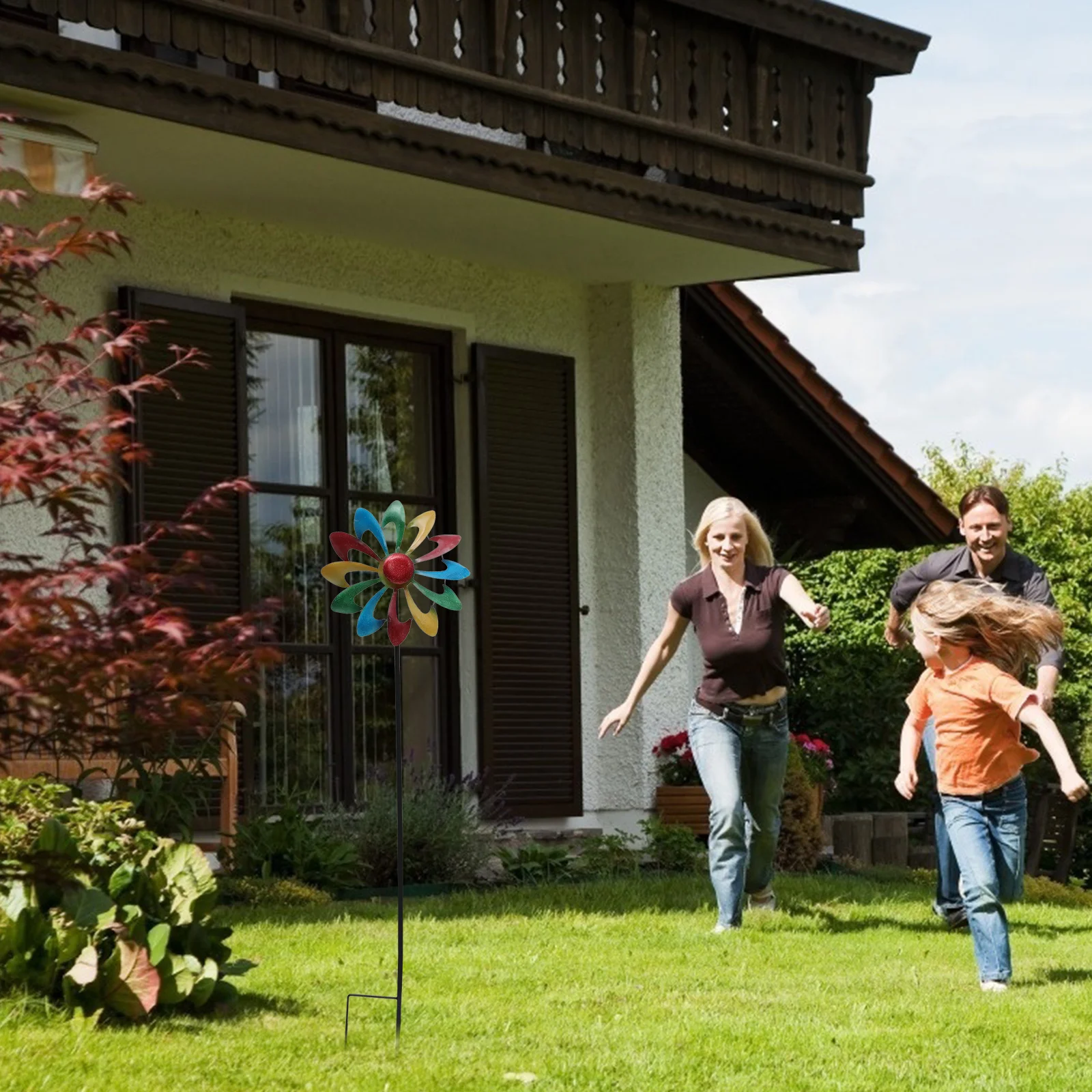 Iron Windmill Decorative Pinwheel for Garden Lawn Durable Reflective Yard Scene Adornment Solar Powered Outdoor Fun 
Iron Windmill Decorative Pinwheel for Garden Lawn Durable Reflective Yard Scene Adornment Solar Powered Outdoor Fun