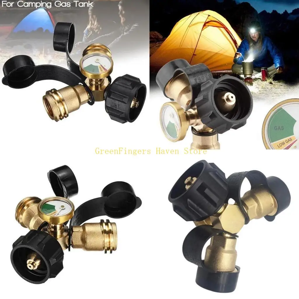 F68D Propane Tanks Connector Y Splitter Adapter With Color Code Gauge For Accurate Gas Flows To Heaters And Grills Appliances
F68D Propane Tanks Connector Y Splitter Adapter With Color Code Gauge For Accurate Gas Flows To Heaters And Grills Appliances