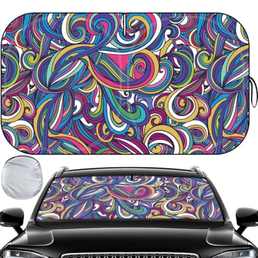 Windshield Sun Shade, Car Sun Shade Windshield, Reflector Sunshade Offers Ultimate Protection for Car Interior, Reflective Poly
Windshield Sun Shade, Car Sun Shade Windshield, Reflector Sunshade Offers Ultimate Protection for Car Interior, Reflective Poly