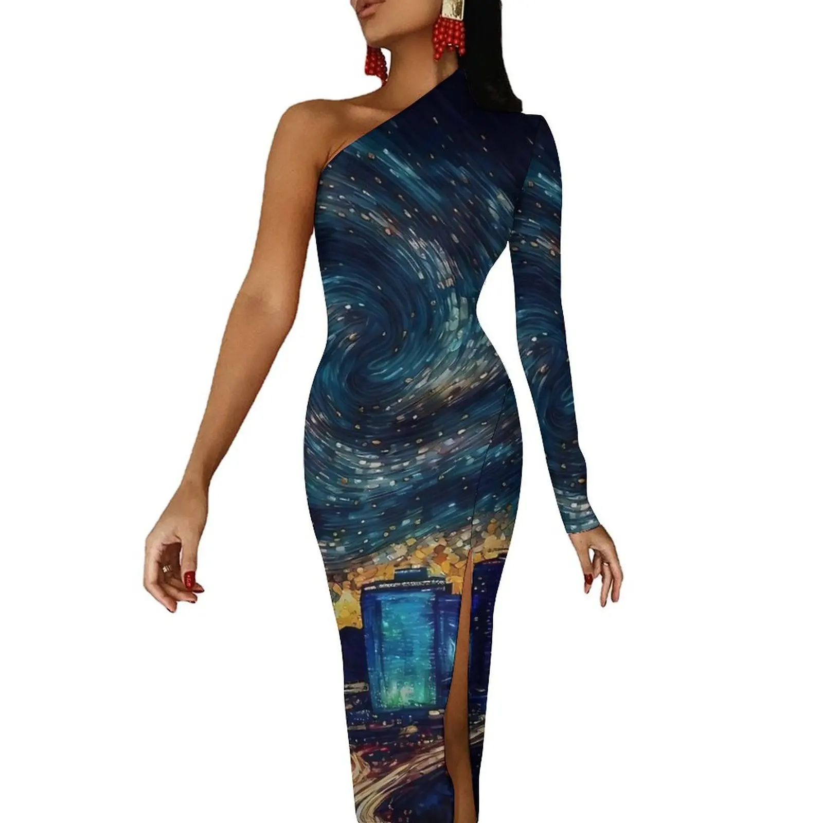 Las Vegas Starry Night Maxi Dress Long Sleeve Streetwear Bodycon Dresses Autumn Trendy Dress Woman Custom Vestido
Las Vegas Starry Night Maxi Dress Long Sleeve Streetwear Bodycon Dresses Autumn Trendy Dress Woman Custom Vestido