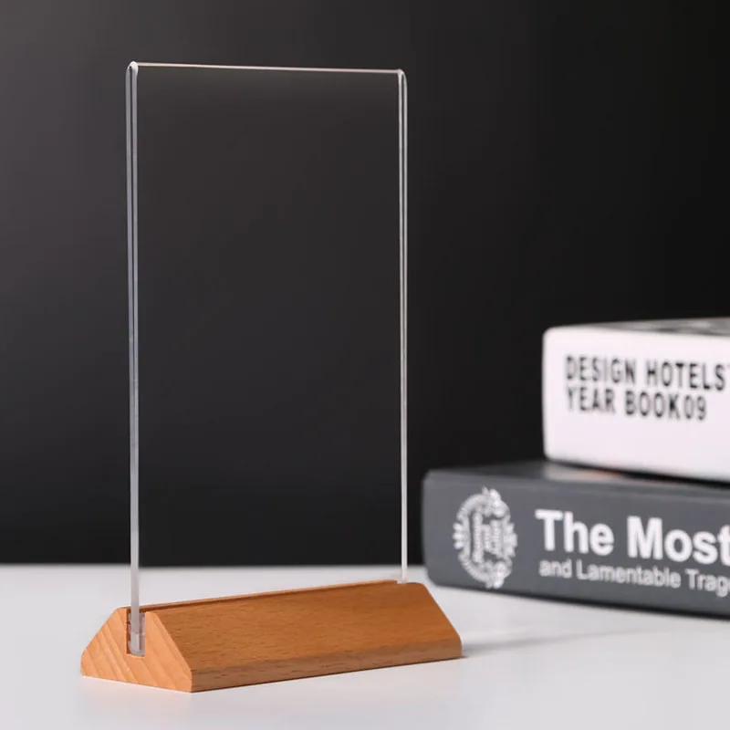 3 Pack Acrylic Sign Holder L Shape Design Clear Acrylic Frame Wood Base, Table Menu Display Stand, Flyer Display
3 Pack Acrylic Sign Holder L Shape Design Clear Acrylic Frame Wood Base, Table Menu Display Stand, Flyer Display
