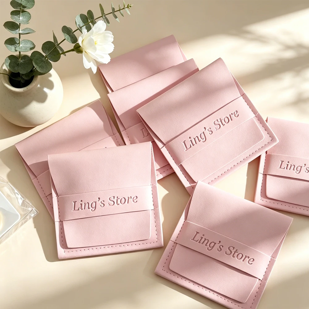 50/100pcs 8x8cm PU Leather Jewelry Strip Bag 3x3inch Baby Pink Pouch For Wedding Birthday Gift Ring Earring Organizer Packaging
50/100pcs 8x8cm PU Leather Jewelry Strip Bag 3x3inch Baby Pink Pouch For Wedding Birthday Gift Ring Earring Organizer Packaging