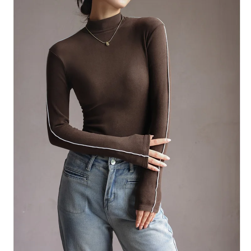Q Feng Color Clothing Half High Collar De Velvet Base Shirt For Women Autumn Winter Inner Wear Slim Fit Long Sleeve
Q Feng Color Clothing Half High Collar De Velvet Base Shirt For Women Autumn Winter Inner Wear Slim Fit Long Sleeve