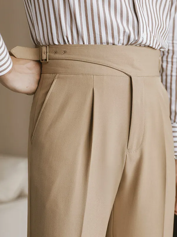 High Waist Slim Fit Men's Business Casual Pants Summer Khaki Straight Leg No Ironing Needed Naples Button Polyester Fiber
High Waist Slim Fit Men's Business Casual Pants Summer Khaki Straight Leg No Ironing Needed Naples Button Polyester Fiber