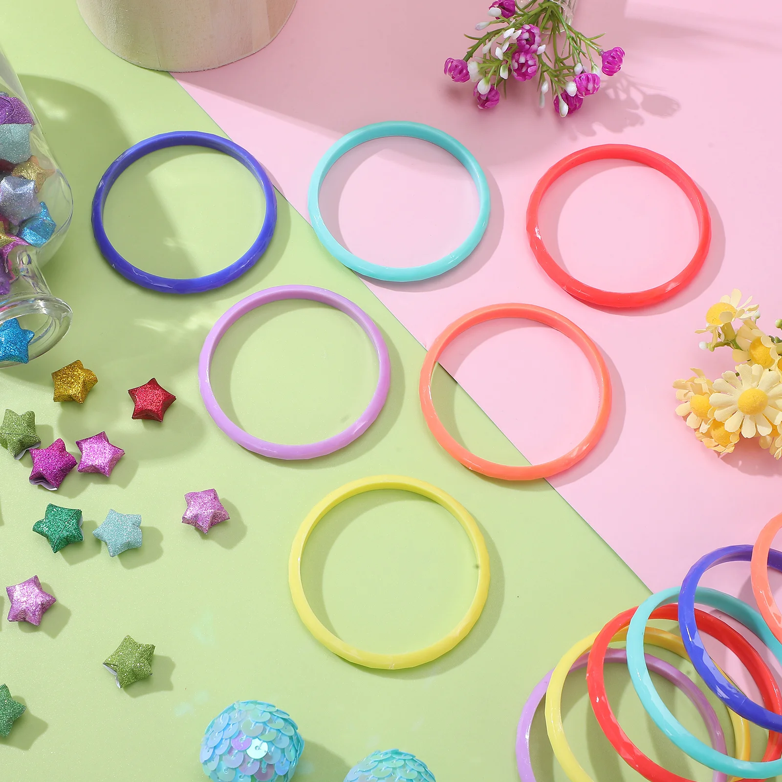 18pcs Rainbow Bracelets Colorful Resin Bangles For Chunky Candy Color Stackable Play Jewelry Birthday Party Favors
18pcs Rainbow Bracelets Colorful Resin Bangles For Chunky Candy Color Stackable Play Jewelry Birthday Party Favors